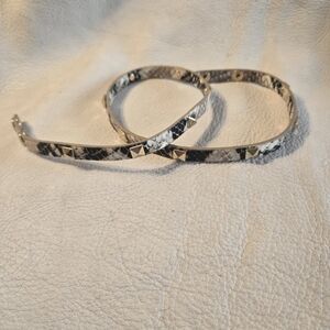 Hatband Faux Snake And Brass Spots 23" Width Is 3/8"